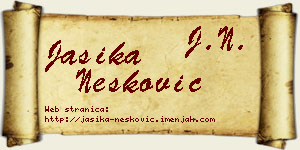 Jasika Nešković vizit kartica